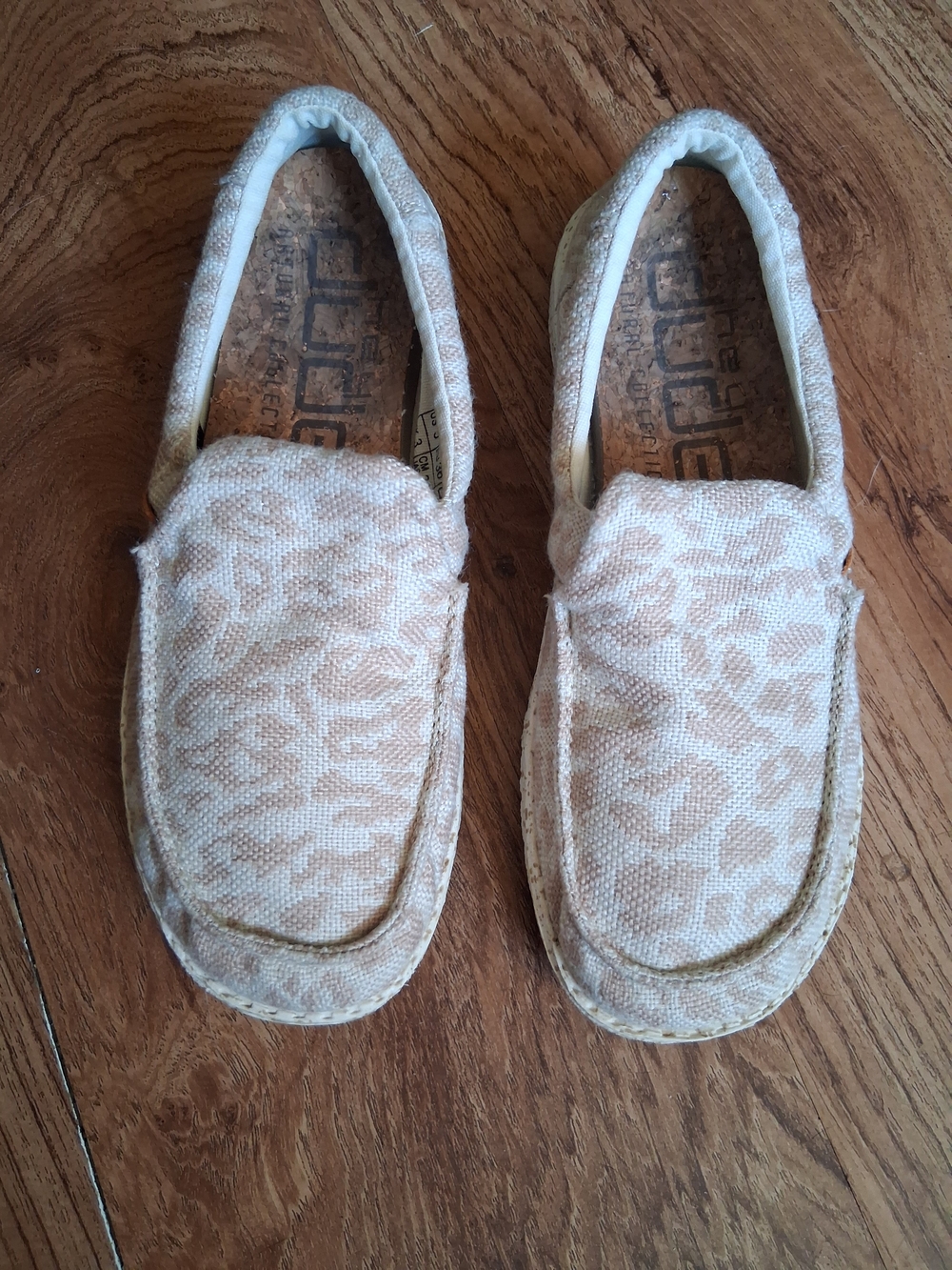 Hey Dude Women’s Slip-On Loafers in Beige Leopard Print